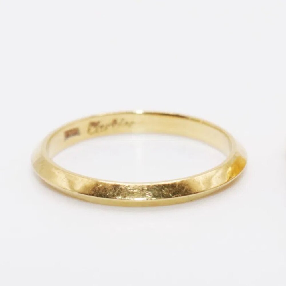 CARTIER 18K GOLD BAND Size 5 Knife edge - Picture 4 of 4